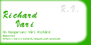 richard vari business card