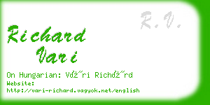 richard vari business card